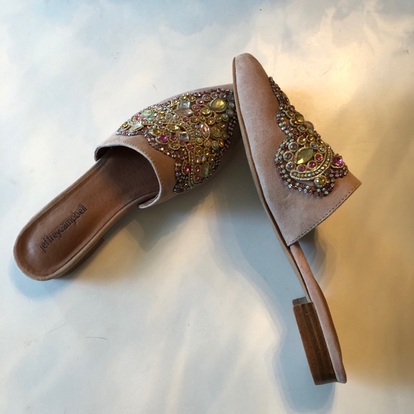 Jeffrey Campbell Shoes - Anthropologie Jeffrey Campbell Beaded Flats Pink